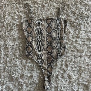 Snake Print Girls' One-Piece Bodysuit